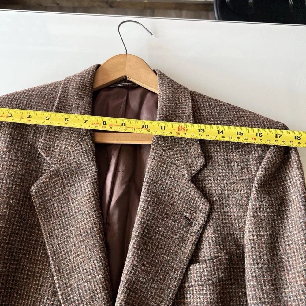 VTG Christian Dior Monsieur Brown Wool Blazer 38R Usa Made Union Kaufman Montana